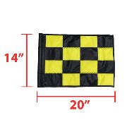Flags - Checkered Yellow/black-tube Style